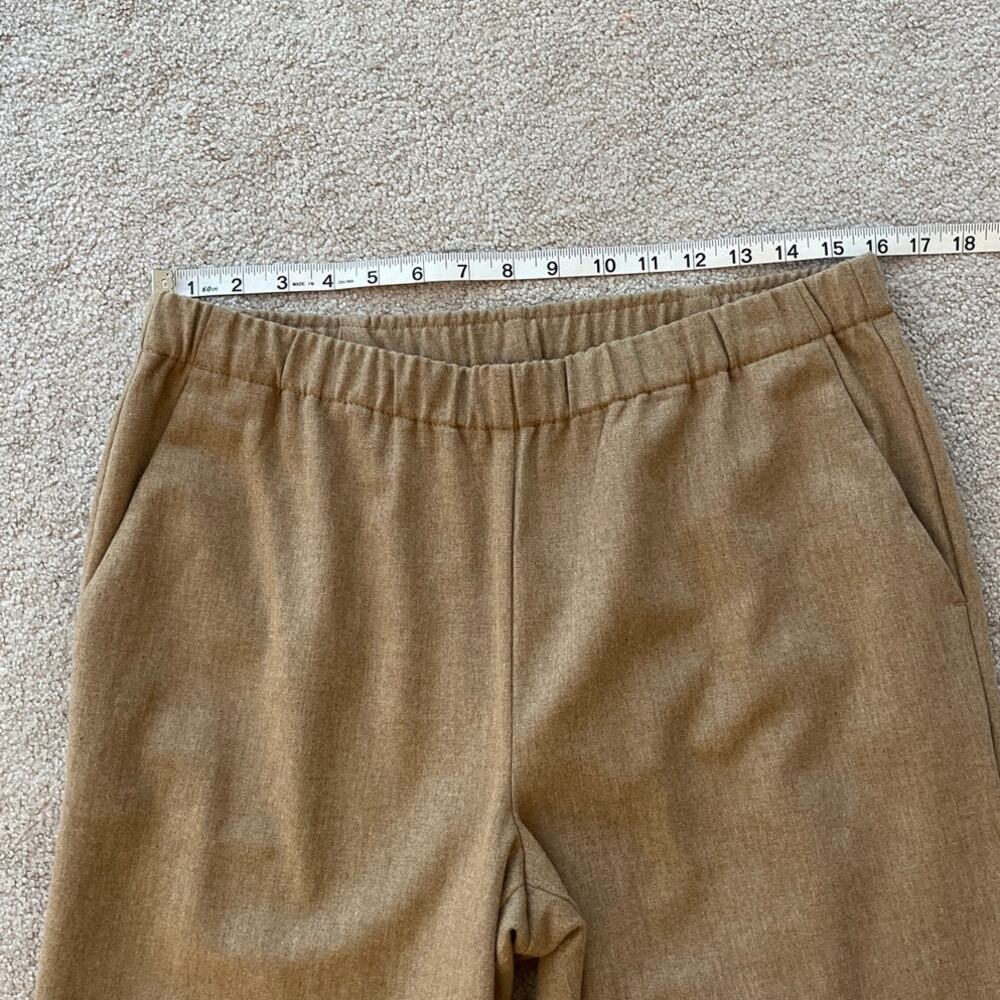Eileen Fisher 100% Wool Elastic Waist Pull-On Pants Tapered Brown Size Medium - Picture 5 of 7